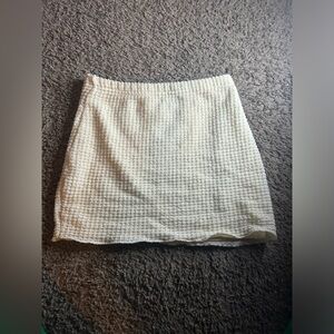 white mini skirt